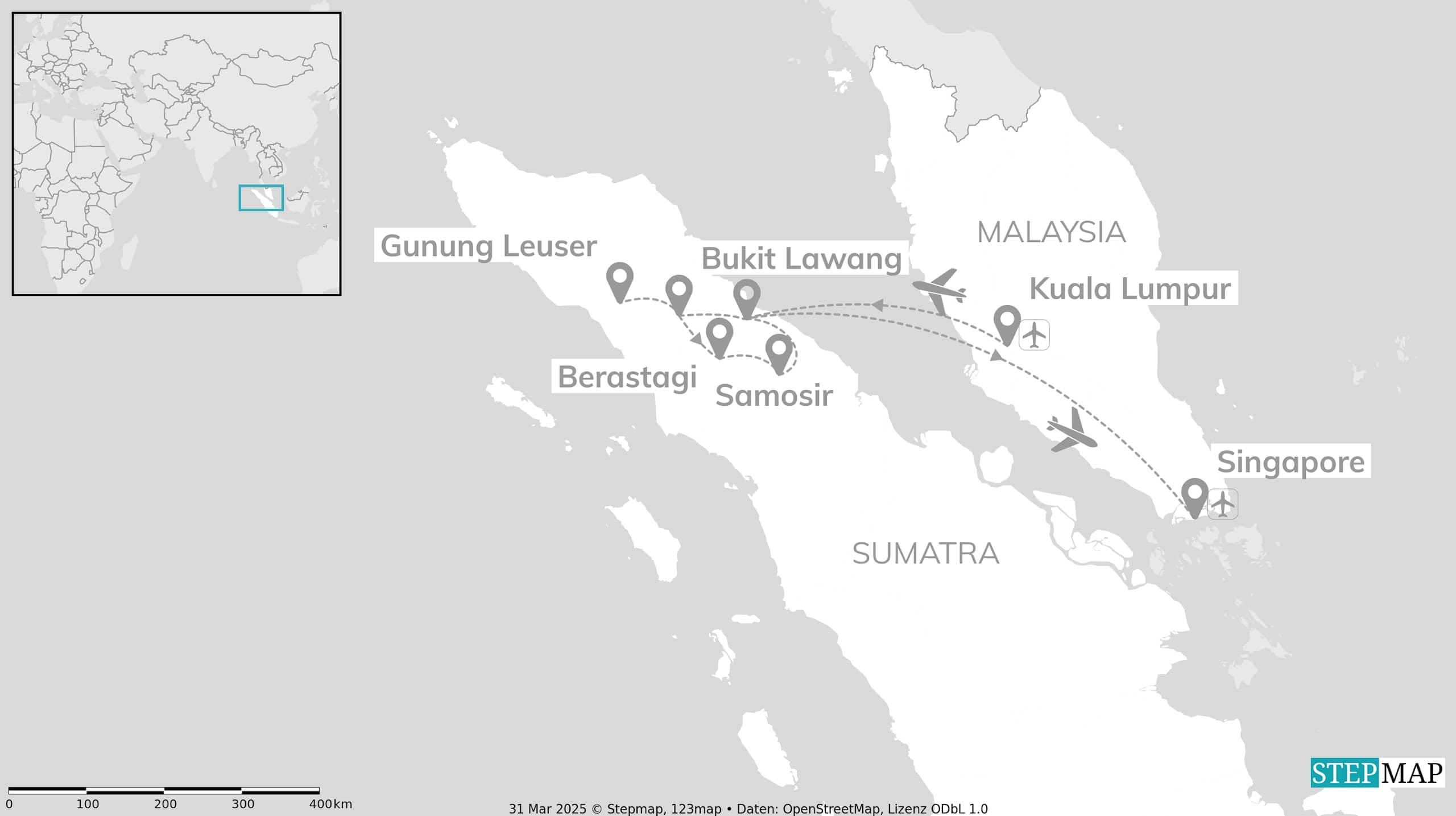 Asia's contrasts: Sumatra's jungles and sparkling skylines